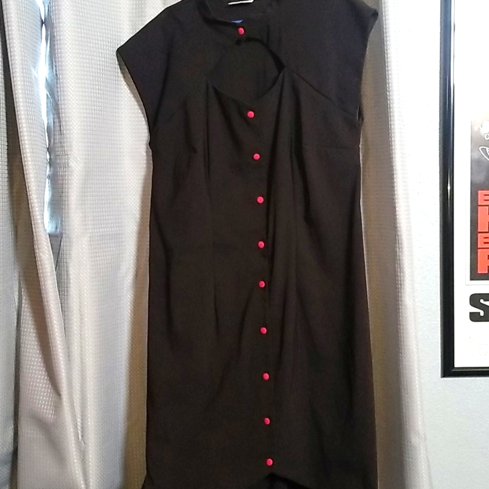 Stop Staring Retro Black Dress